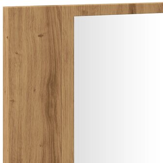 Spiegelkast LED 90x12x45 cm bewerkt hout artisanaal eikenkleur 10