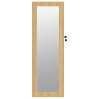 Sieradenkast met spiegel wandgemonteerd 30x8,5x90 cm wit 4