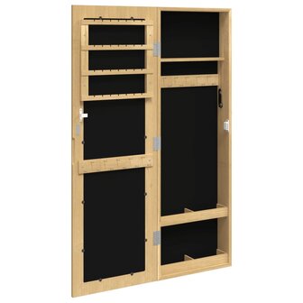 Sieradenkast met spiegel wandgemonteerd 30x8,5x90 cm wit 5