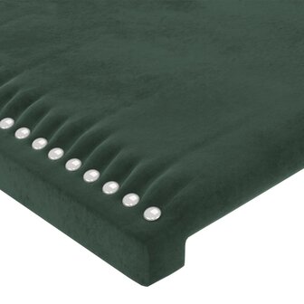 Hoofdborden 4 st 90x5x78/88 cm fluweel donkergroen 4
