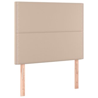 Hoofdborden 2 st 90x5x78/88 cm kunstleer cappuccinokleurig 2