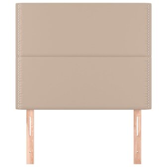 Hoofdborden 2 st 90x5x78/88 cm kunstleer cappuccinokleurig 3