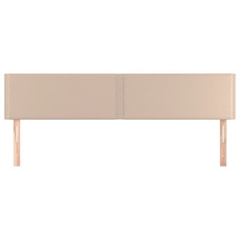 Hoofdborden 2 st 90x5x78/88 cm kunstleer cappuccinokleurig 3