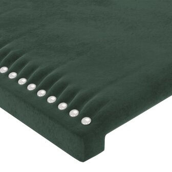 Hoofdborden 2 st 90x5x78/88 cm fluweel donkergroen 4