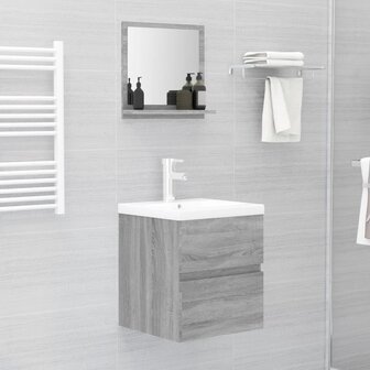 Badkamerspiegel 40x10,5x37 cm bewerkt hout grijs sonoma eiken 5