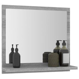 Badkamerspiegel 40x10,5x37 cm bewerkt hout grijs sonoma eiken 6
