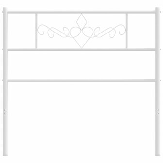 Hoofdbord 90 cm metaal wit 3