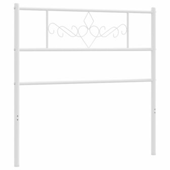 Hoofdbord 90 cm metaal wit 4