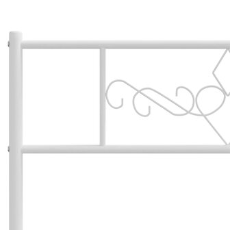 Hoofdbord 90 cm metaal wit 6