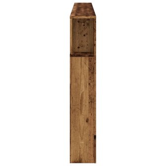 Hoofdeinde met LED 220x18,5x103,5 cm bewerkt hout oud hout 7