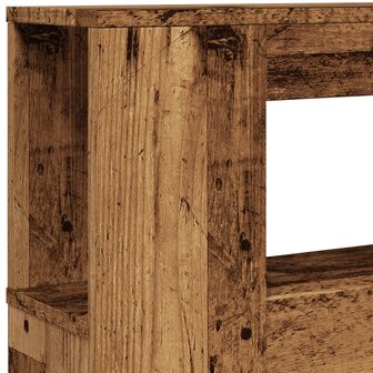 Hoofdeinde met LED 220x18,5x103,5 cm bewerkt hout oud hout 9