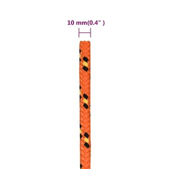 Boottouw 10 mm 25 m polypropyleen oranje 6