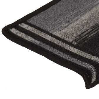 Trapmatten zelfklevend 5 st 65x21x4 cm zwart en grijs 6