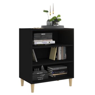 Dressoir 57x35x70 cm bewerkt hout zwart 3