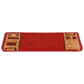 Trapmatten zelfklevend 5 st 65x21x4 cm rood 5