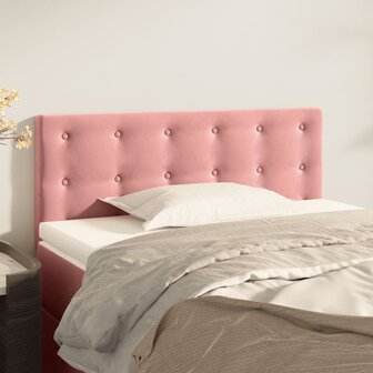 Hoofdbord 80x5x78/88 cm fluweel roze 1