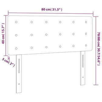 Hoofdbord 80x5x78/88 cm fluweel roze 8