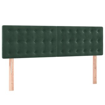 Hoofdborden 2 st 72x5x78/88 cm fluweel donkergroen 2