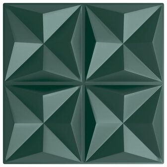 12 st Wandpanelen origami 3 m&sup2; 50x50 cm XPS groen 2