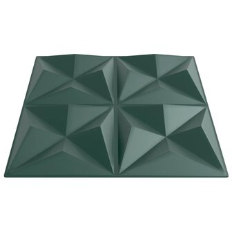 48 st Wandpanelen origami 12 m&sup2; 50x50 cm XPS groen 6