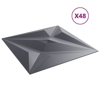 48 st Wandpanelen ster 12 m&sup2; 50x50 cm XPS grijs 4