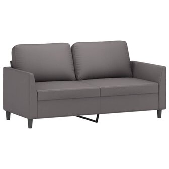 2-delige Loungeset met kussens kunstleer grijs 4
