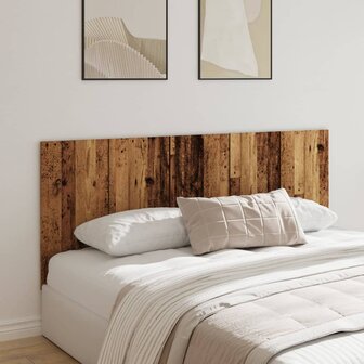 Hoofdeinde 200x1,5x80 cm bewerkt hout oud houtkleurig 1