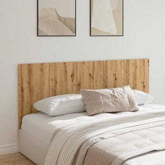 Hoofdeinde 200x1,5x80 cm bewerkt hout artisanaal eikenkleur 1