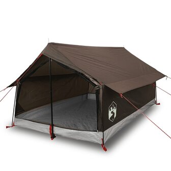 Tent 2-persoons waterdicht bruin 2