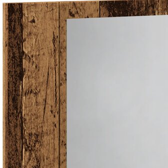 Spiegelkast LED 60x12x45 cm bewerkt hout oud houtkleurig 10
