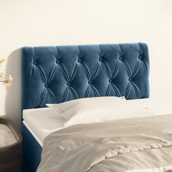 Hoofdbord 80x7x78/88 cm fluweel donkerblauw 1