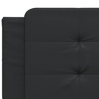 Hoofdbordkussen 200 cm kunstleer zwart 7