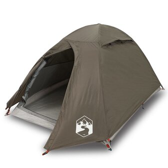 Koepeltent 2-persoons waterdicht bruin 2