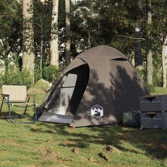 Koepeltent 2-persoons waterdicht bruin 3