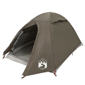 Koepeltent 2-persoons waterdicht bruin 4