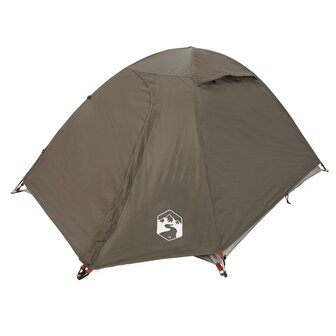 Koepeltent 2-persoons waterdicht bruin 5