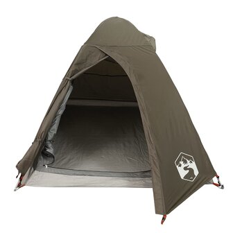 Koepeltent 2-persoons waterdicht bruin 6