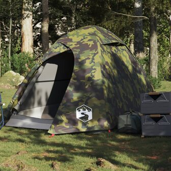 Koepeltent 2-persoons waterdicht camouflage 1