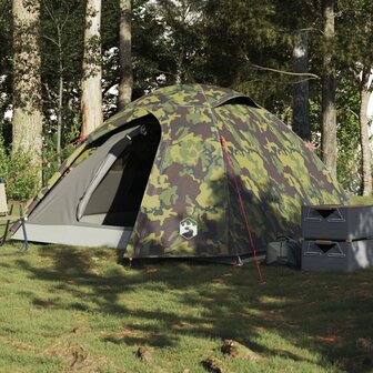 Koepeltent 3-persoons waterdicht camouflage 1