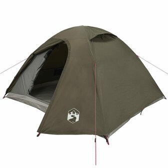 Koepeltent 4-persoons waterdicht bruin 4