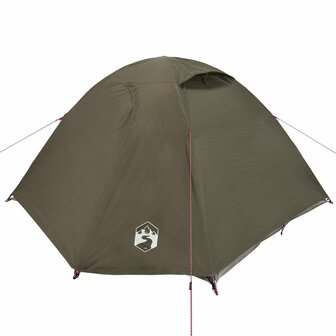 Koepeltent 4-persoons waterdicht bruin 5