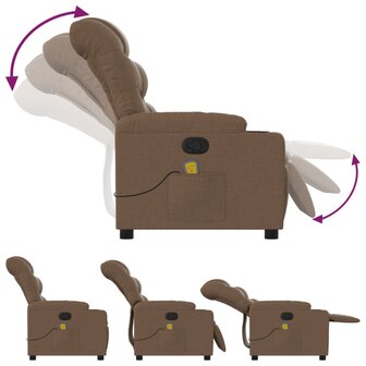 Massagestoel verstelbaar stof bruin 5