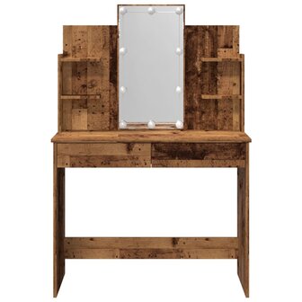 Kaptafel met LED-verlichting 96x40x142 cm oud houtkleurig 7