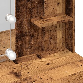 Kaptafel met LED-verlichting 96x40x142 cm oud houtkleurig 10