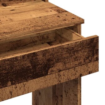 Kaptafel met LED-verlichting 96x40x142 cm oud houtkleurig 11