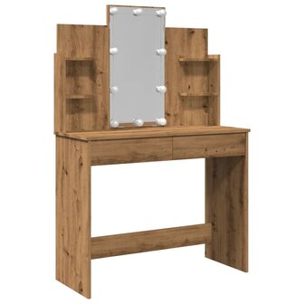 Kaptafel met LED-verlichting 96x40x142 cm artisanaal eikenkleur 5