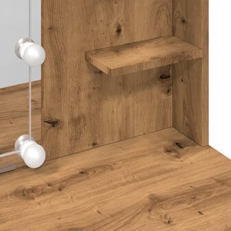 Kaptafel met LED-verlichting 96x40x142 cm artisanaal eikenkleur 10