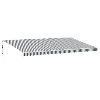 Luifel automatisch uittrekbaar 600x300 cm antracietkleur en wit 2