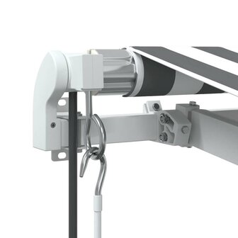 Luifel automatisch uittrekbaar 600x300 cm antracietkleur en wit 6
