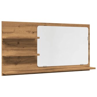 Badkamerspiegelkast 90x11x45 cm bewerkt hout artisanaal eiken 2